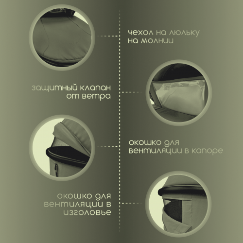 Коляска Bubago Gaudi 3в1 Зеленый / BG 195-1