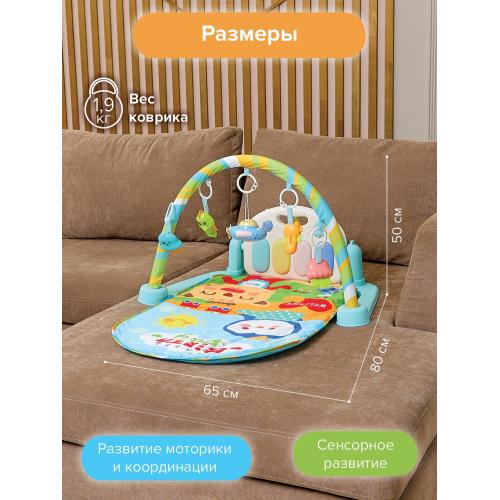 Развивающий коврик Pituso Happy Birthday HW21020888 с пианино 80*65 см (пульт, свет)