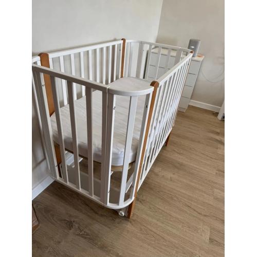 Детская кроватка СКВ-Компани 394001-6 (маятник) белый бук