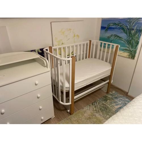 Детская кроватка СКВ-Компани 394001-6 (маятник) белый бук