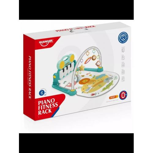 Развивающий коврик Huanger Цирк HE0635-1 с пианино (голубой) Blue 84см