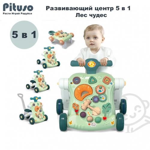 Ходунки-каталка-столик PITUSO 5в1 Лес чудес (свет,звук) HW23020985