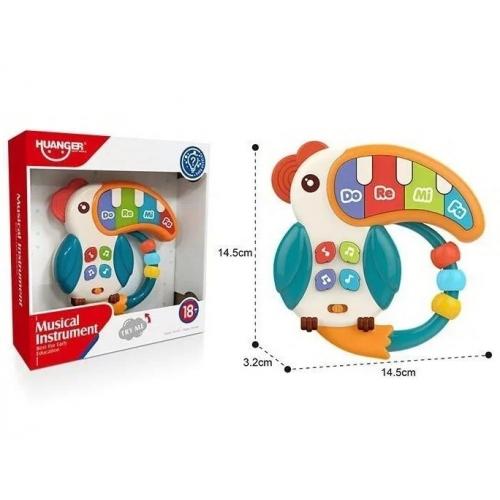 Игрушка развивающая Haunger Пианино Попугай HE0532 (свет,звук)