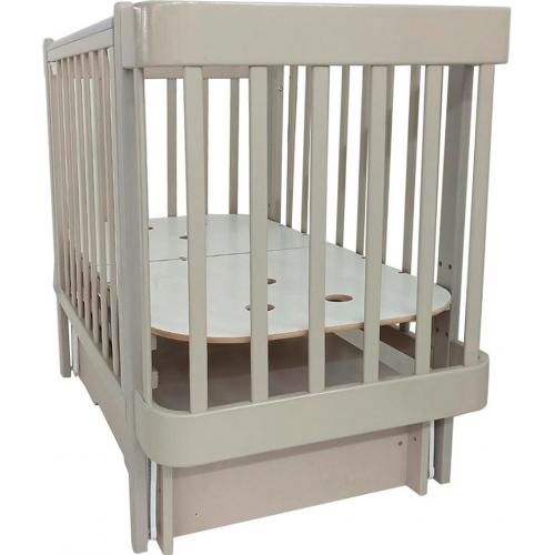 Кроватка детская PITUSO Olivia (маятник, ящик, быстросъемная  стенка) капучино