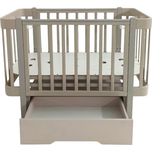 Кроватка детская PITUSO Olivia (маятник, ящик, быстросъемная  стенка) капучино