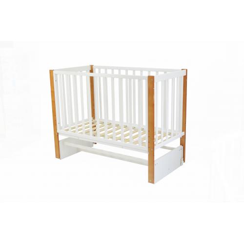Комплект кроватка + матрас Plitex Юниор-Premium 120x60x7 (маятник продольный) Белый-Бук 3194001-6-2
