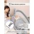 Колыбель PITUSO Iris маятник + колёса / Light grey светло-серый