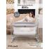 Колыбель PITUSO Iris маятник + колёса / Light grey светло-серый