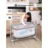 Колыбель PITUSO Iris маятник + колёса / Light grey светло-серый