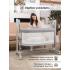 Колыбель PITUSO Iris маятник + колёса / Light grey светло-серый