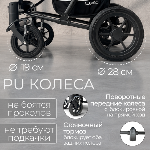 Коляска детская прогулочная BubaGo MODEL ONE BG 173-2 Черный