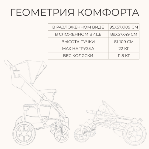 Коляска детская прогулочная BubaGo MODEL ONE BG 173-2 Черный