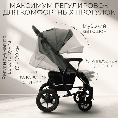 Коляска детская прогулочная BubaGo MODEL ONE BG 173-3  Зеленый
