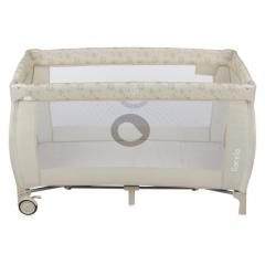 Кровать-манеж Lionelo Sven Plus (Beige Latte) Бежевый Латте  (2 уровня, игрушки, крыша)