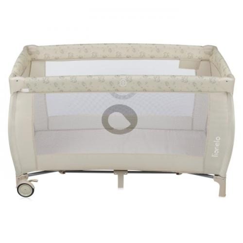 Кровать-манеж Lionelo Sven Plus (Beige Latte) Бежевый Латте  (2 уровня, игрушки, крыша)