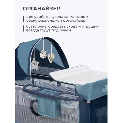 Кровать-манеж Lionelo Sven Plus (Blue Navy) синий