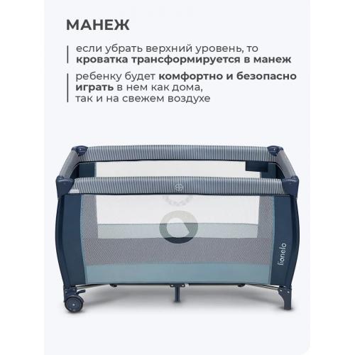 Кровать-манеж Lionelo Sven Plus (Blue Navy) синий
