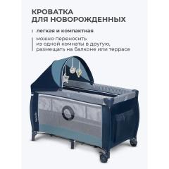 Кровать-манеж Lionelo Sven Plus (Blue Navy) синий