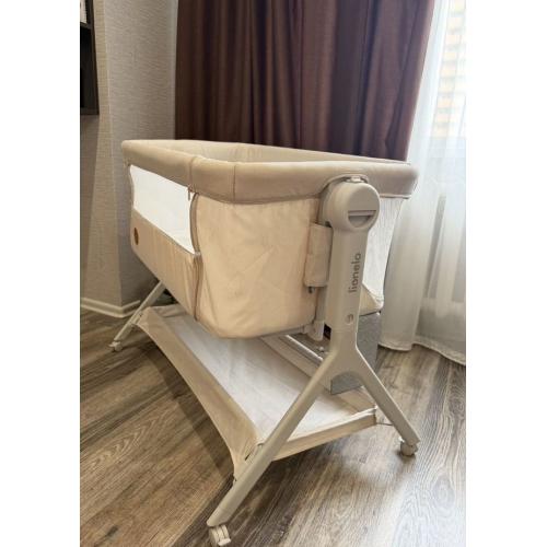 Колыбель кроватка Lionelo Leonie Plus (Beige Sand) Бежевый (ручной маятник)