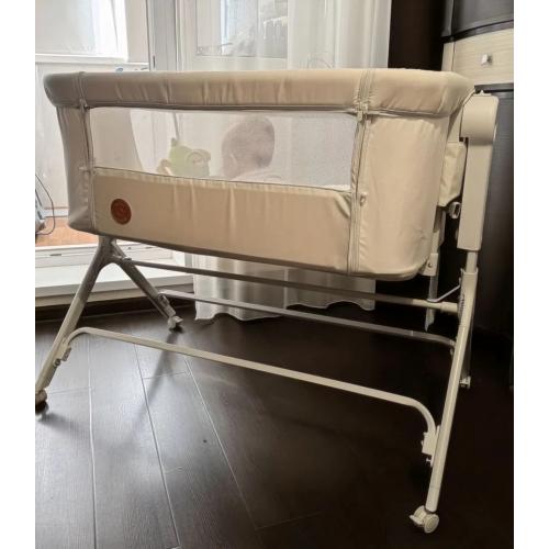 Колыбель кроватка Lionelo Leonie Plus (Beige Sand) Бежевый (ручной маятник)