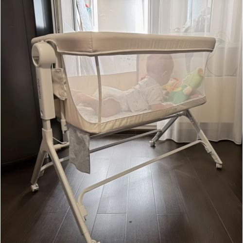 Колыбель кроватка Lionelo Leonie Plus (Beige Sand) Бежевый (ручной маятник)