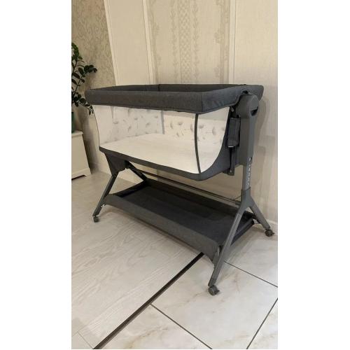 Колыбель кроватка Lionelo Leonie Plus (Grey Stone) Серый (ручной маятник)