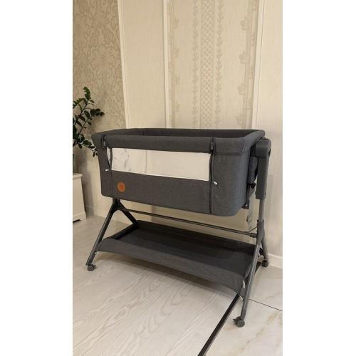 Колыбель кроватка Lionelo Leonie Plus (Grey Stone) Серый (ручной маятник)