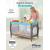 Манеж-кровать PITUSO Granada Grey  Серый Графит (2 уровня, лаз, кольца) P612 Puppy