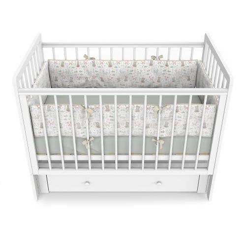 Детская кроватка Атон Baby Master Ariel 02 ящик маятник (белая аляска) быстросъемная стенка