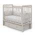 Детская кроватка Атон Baby Master Ariel 02 ящик маятник (кашемир / серый металлик) быстросъемная стенка