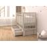 Детская кроватка Атон Baby Master Ariel 02 ящик маятник (кашемир / серый металлик) быстросъемная стенка