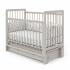 Детская кроватка Атон Baby Master Ariel 02 ящик маятник (кашемир / серый металлик) быстросъемная стенка