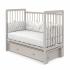 Детская кроватка Атон Baby Master Ariel 02 ящик маятник (кашемир / серый металлик) быстросъемная стенка