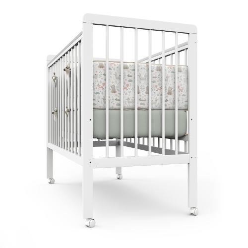 Детская кроватка Атон Baby Master Ariel 04 колесо (белая аляска) быстросъемная стенка