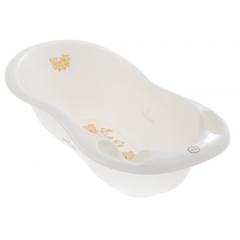 Ванночка детская Tega Baby 102 см Мишки + Горка для купания (слив) белый перламутр