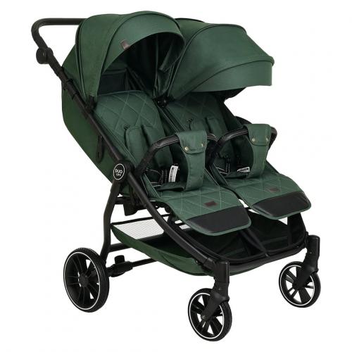 Прогулочная коляска для двойни PITUSO DUOCITY Pacific green Зеленый  Т1 Pacific green/PU