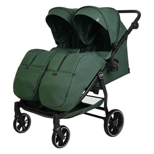 Прогулочная коляска для двойни PITUSO DUOCITY Pacific green Зеленый  Т1 Pacific green/PU