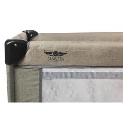 Манеж Martin noir Nearby Etna Graphite  (опускной борт, 2 уровня, москитная сетка, сумка) Графит