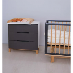 Комод пеленальный Rant Indy / 97 (Moon Grey) Графит, 7659753 (80 см) (съемная доска)