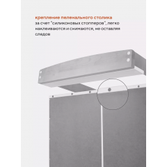 Комод пеленальный Rant Indy / 97 (Moon Grey) Графит, 7659753 (80 см) (съемная доска)