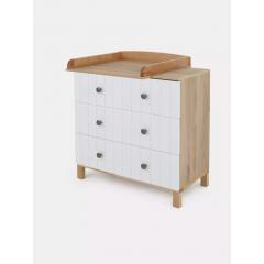 Комод пеленальный Rant Bamboo / 108 (Cloud White), 8096600 (80 см) (съемная доска)
