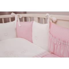 Комплект в кроватку круглую-овальную Перина Perina Неженка Oval (розовая) 6 предметов (Эксклюзив) 125х75