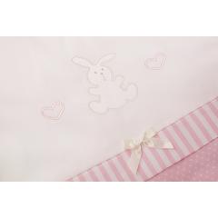 Комплект в кроватку круглую-овальную Перина Perina Неженка Oval (розовая) 6 предметов (Эксклюзив) 125х75