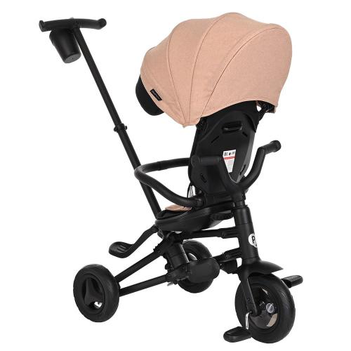 Велосипед трехколесный QPlay Nova S700 Beige/black Бежево-черный (складной)
