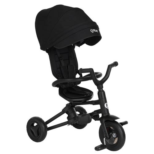 Велосипед трехколесный QPlay Nova S700 (Carbon black/чёрный) S700 PLUS- Carbon black (складной)