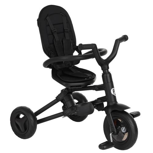 Велосипед трехколесный QPlay Nova S700 (Carbon black/чёрный) S700 PLUS- Carbon black (складной)
