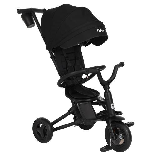 Велосипед трехколесный QPlay Nova S700 (Carbon black/чёрный) S700 PLUS- Carbon black (складной)