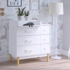 Комод пеленальный Pituso Kids Vintage Premium Белый аляска (6 ящ.) ЛДСП