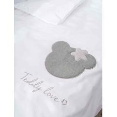 Комплект в кроватку (3 предмета) Perina Teddy love Серо-оливковый