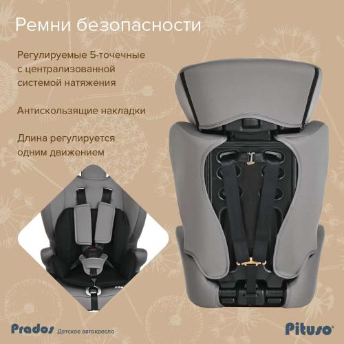 Pituso Удерживающее устройство для детей 9-36 кг Prados Black Grey/Черно-Серый R501-Black Grey